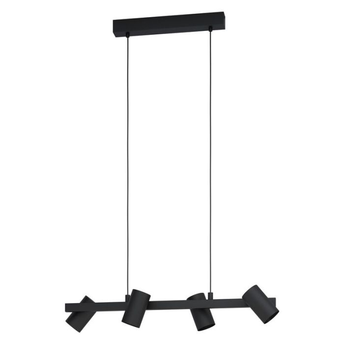 Zwarte moderne hanglamp staal, Patrice