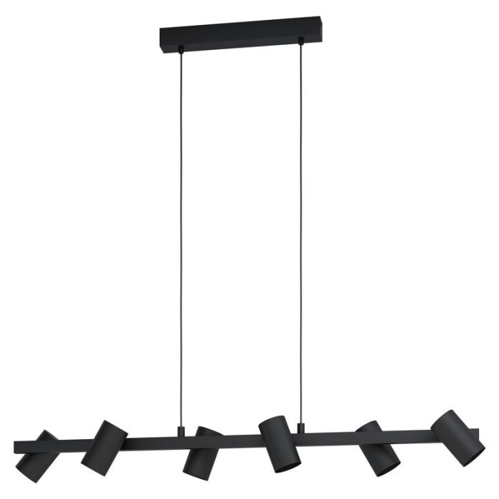 Zwarte moderne hanglamp staal, Patrice