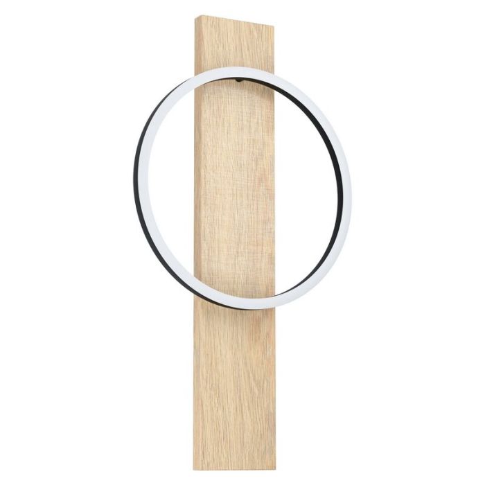 Zwarte landelijke wandlamp, Annebel, staal, 12w 3000K (warm wit) LED