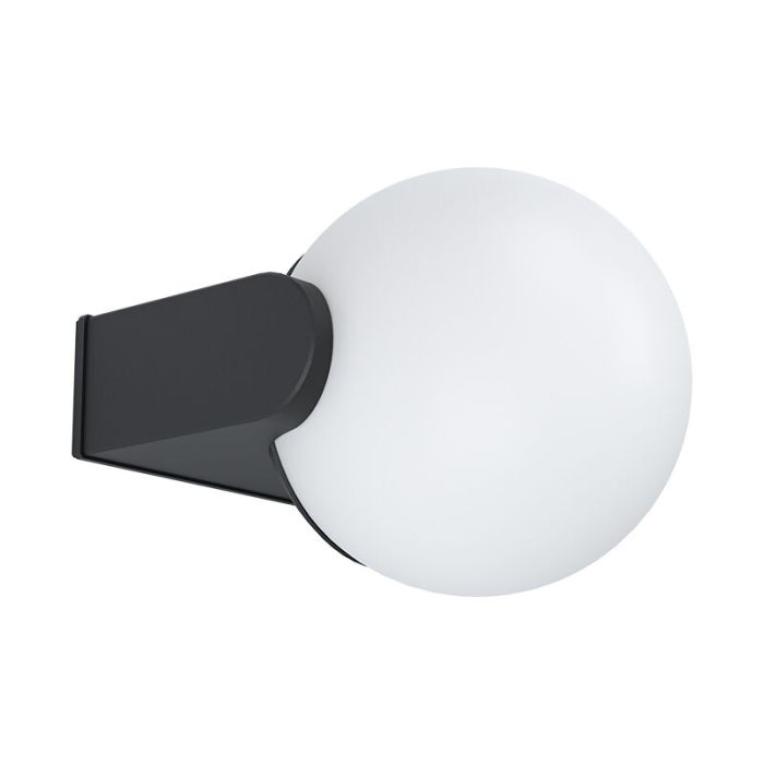 Zwarte moderne buitenlamp, Lydia, aluminium, IP64