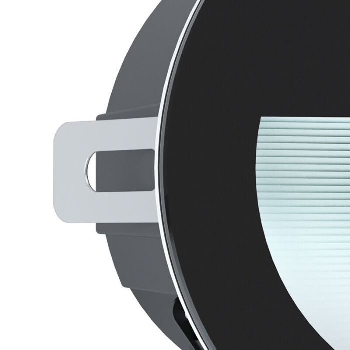 Zwarte moderne inbouwspot, Luigino, aluminium, 2,5w 4000K (wit) LED