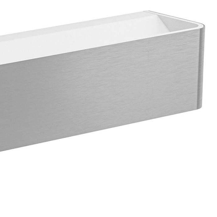 Nikkelen moderne badkamer wandlamp aluminium, Rafael, 26,5W, 3000K LED, IP44