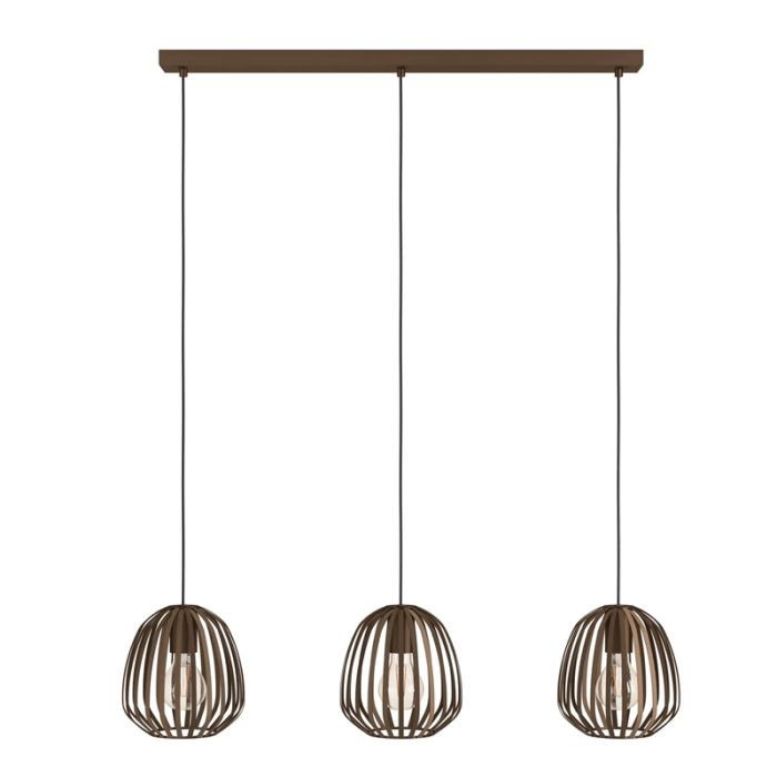 Bronzen industriële hanglamp staal, Adie