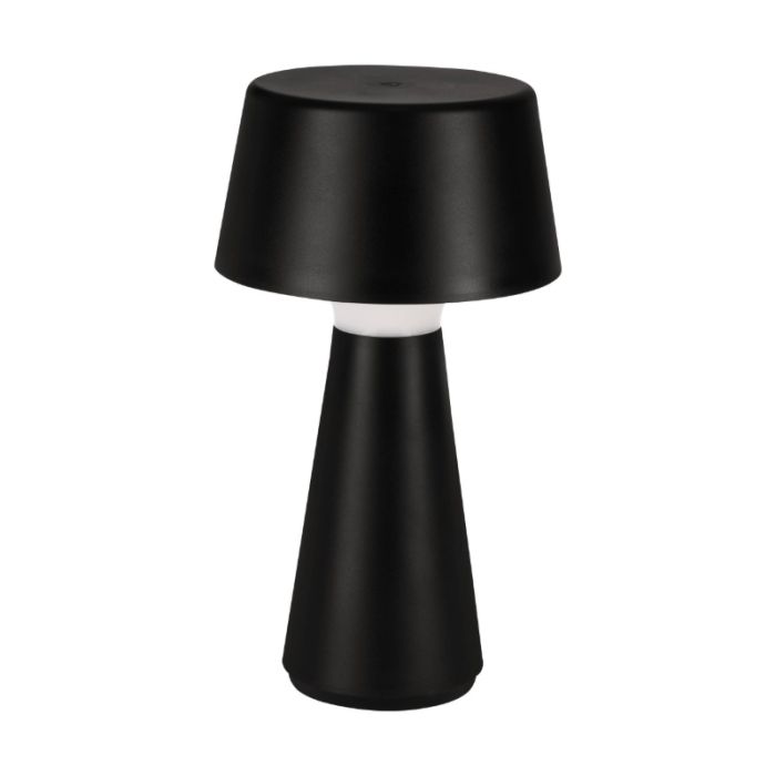 Zwarte buiten tafellamp kunststof, Peterke, 3W, verstelbare lichtkleur, IP44, met touchdimmer