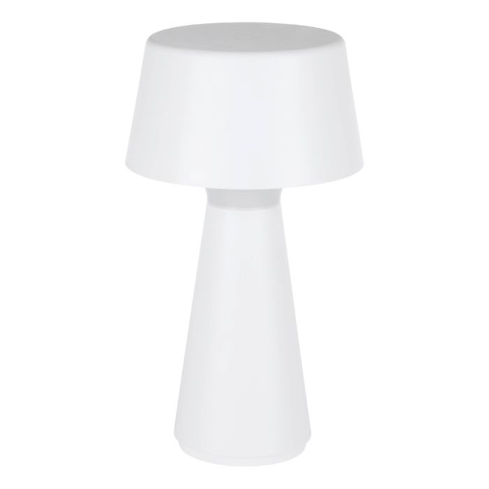Witte buiten tafellamp kunststof, Peterke, 3W, verstelbare lichtkleur, IP44, met touchdimmer