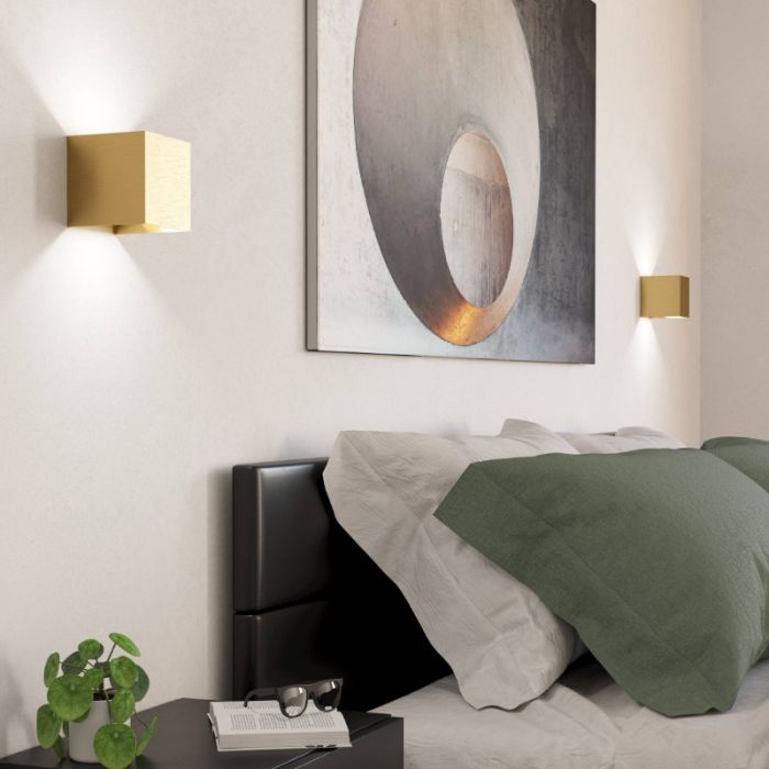 Gele moderne wandlamp aluminium, Odile, 1,5W, 3000K LED
