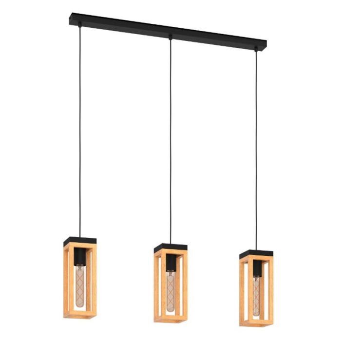 Houten hanglamp bruin, Jasmina