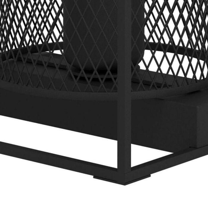 Zwarte industriële tafellamp aluminium, Thiemo, met schakelaar