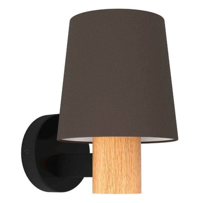 Taupe landelijke wandlamp stof, Teodora