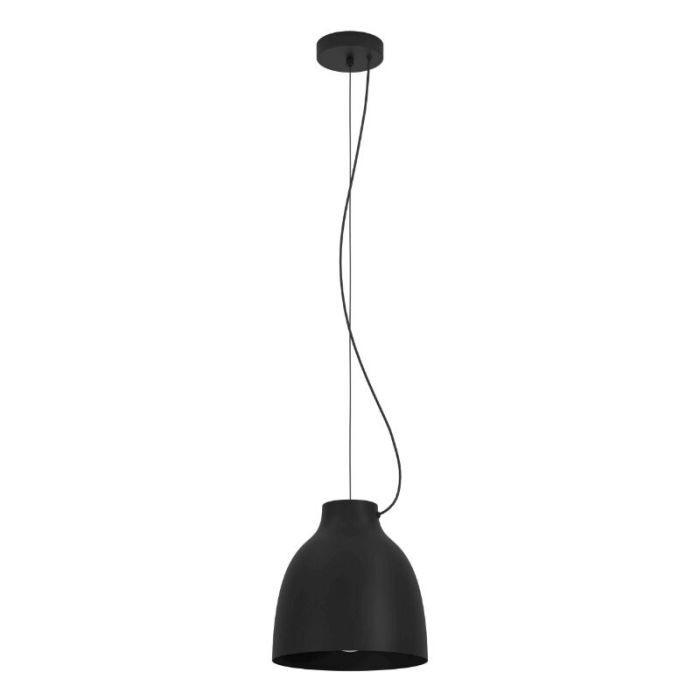 Zwarte industriële hanglamp aluminium, Thijs