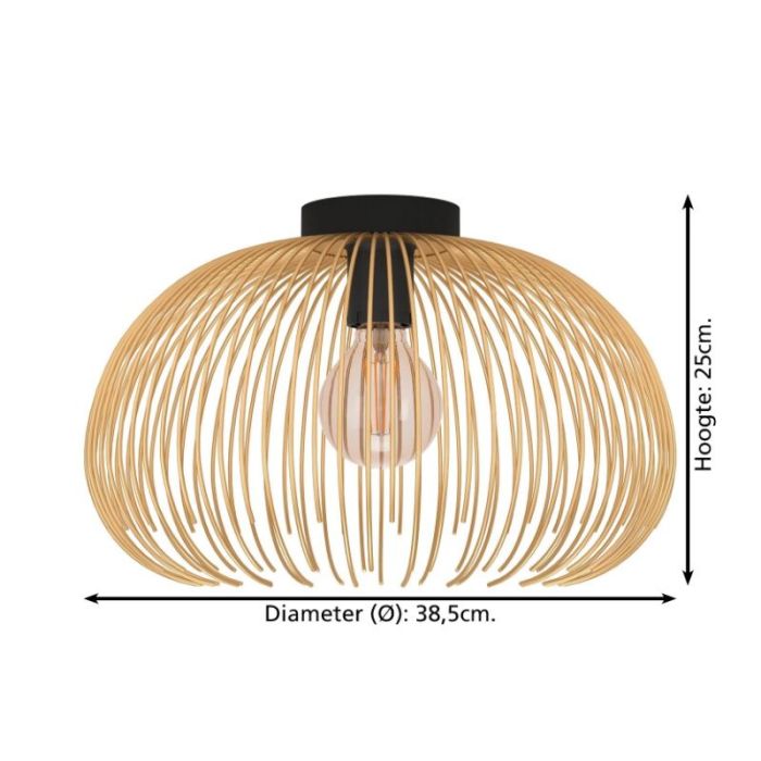 Gouden industriële plafondlamp aluminium, Keimpe