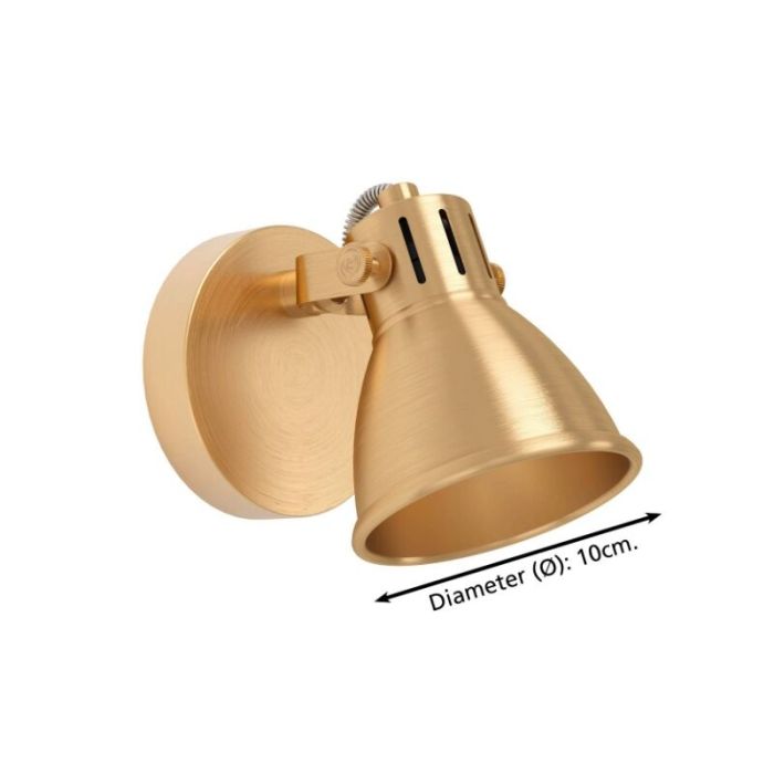 Gouden industriële wandspot aluminium, Tinke