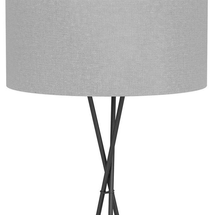 Grijze moderne driepoot vloerlamp aluminium, Anuschka, met schakelaar