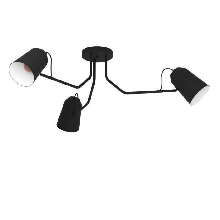 Zwarte industriële plafondlamp aluminium, Jelco