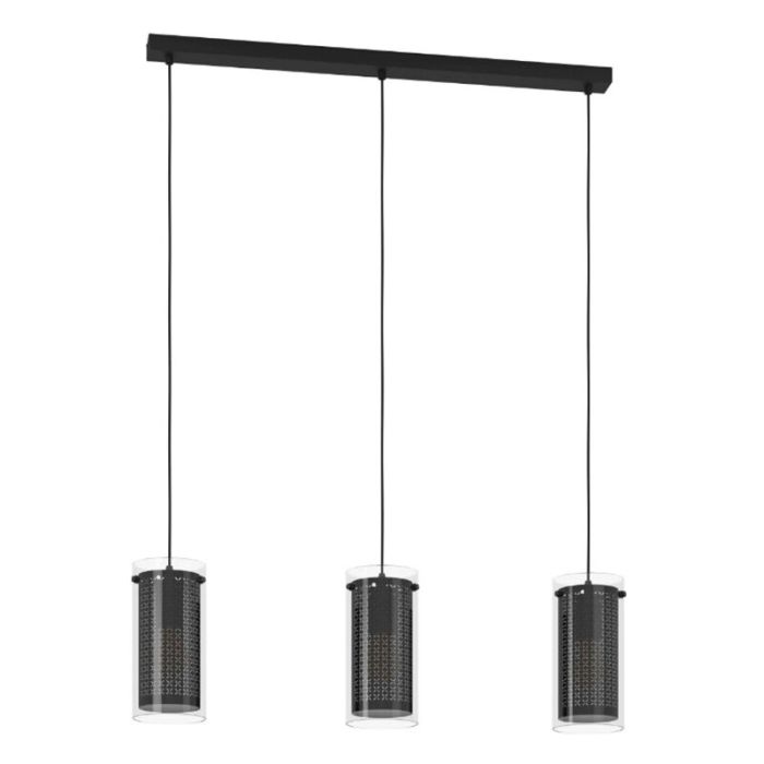 Zwarte design hanglamp stof, Barceno