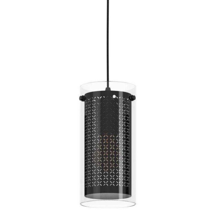 Zwarte design hanglamp stof, Barceno