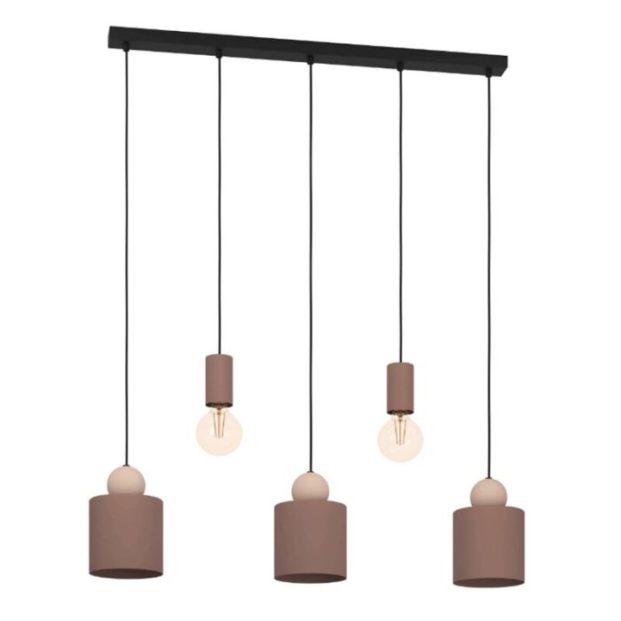 Taupe landelijke hanglamp aluminium, Sjaak