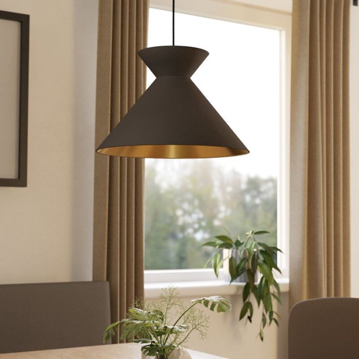 Zwarte industriële hanglamp stof, Jasmine