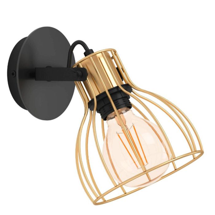 Gouden industriële wandspot aluminium, Tjarda