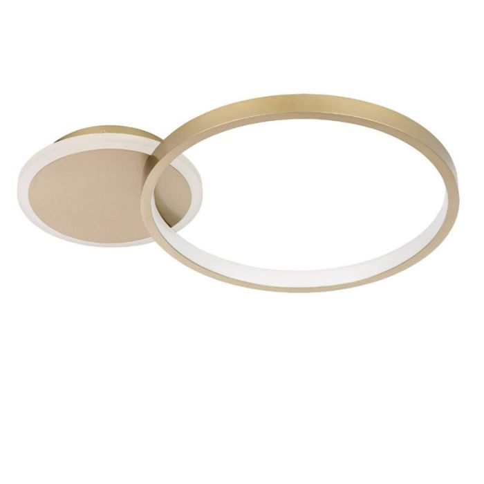 Gouden moderne plafondlamp aluminium, Sivan, 15W, warm tot koud wit verstelbare LED, 3-staps dimbaar