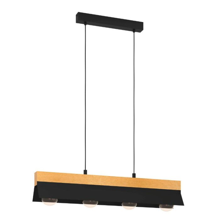 Zwarte industriële hanglamp aluminium, Kyla