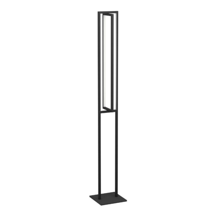 Zwarte moderne vloerlamp aluminium, Lianne, 34W, warm tot koud wit verstelbare LED, 3-staps dimbaar