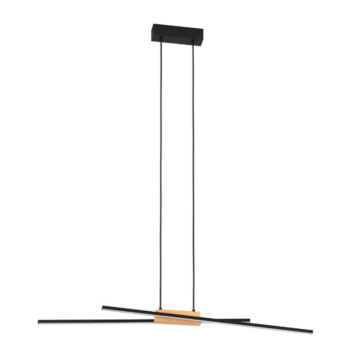 Zwarte moderne hanglamp aluminium, Leintje, 13W, 3000K LED