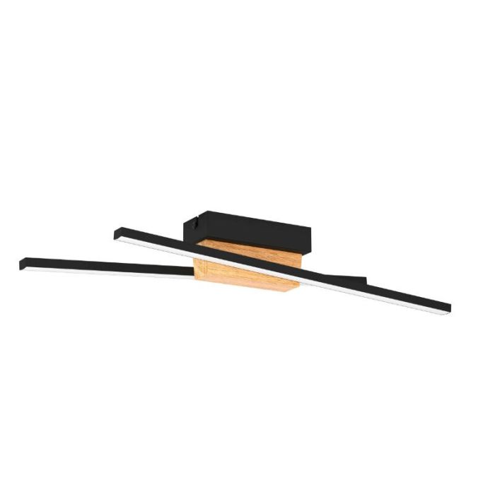 Zwarte moderne wandlamp aluminium, Leintje, 6,3W, 3000K LED
