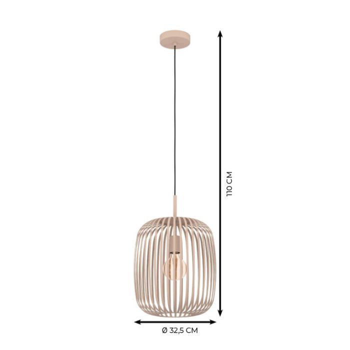 Beige industriële hanglamp aluminium, Pietro