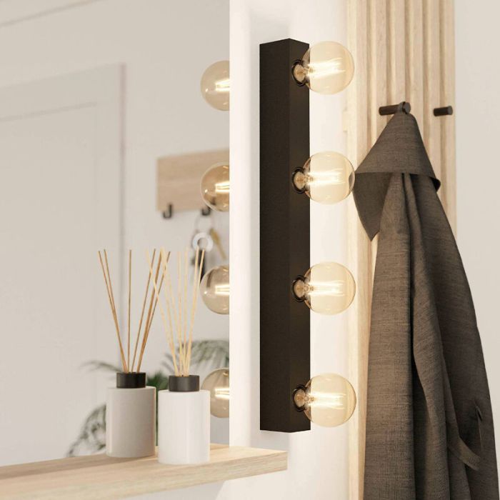 Zwarte wandlamp aluminium, Raoul