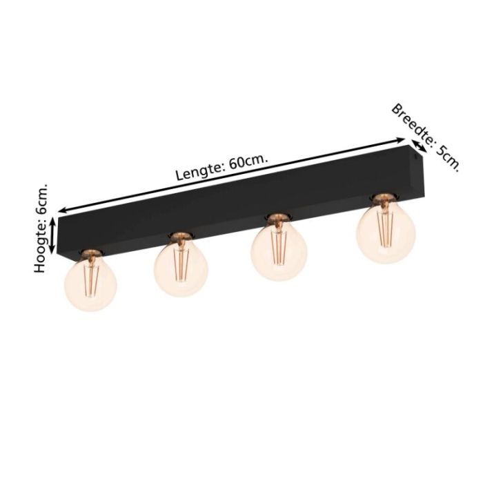 Zwarte wandlamp aluminium, Raoul