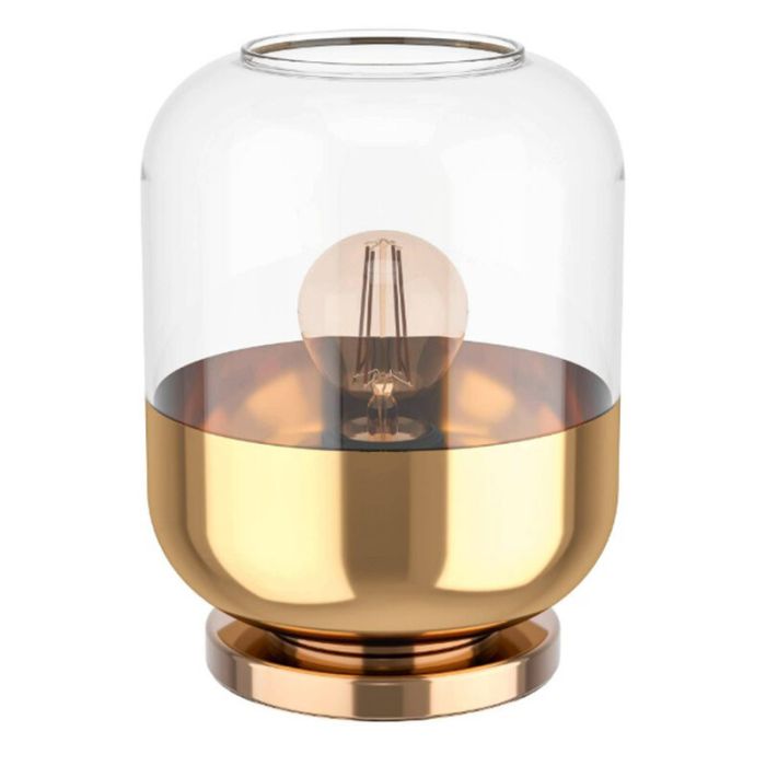 Gouden design tafellamp glas, Jeanny, met schakelaar