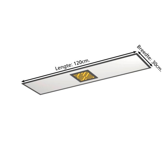 Zwarte moderne plafondlamp aluminium, Vinesh, 35W, warm tot koud wit verstelbare LED, 3-staps dimbaar