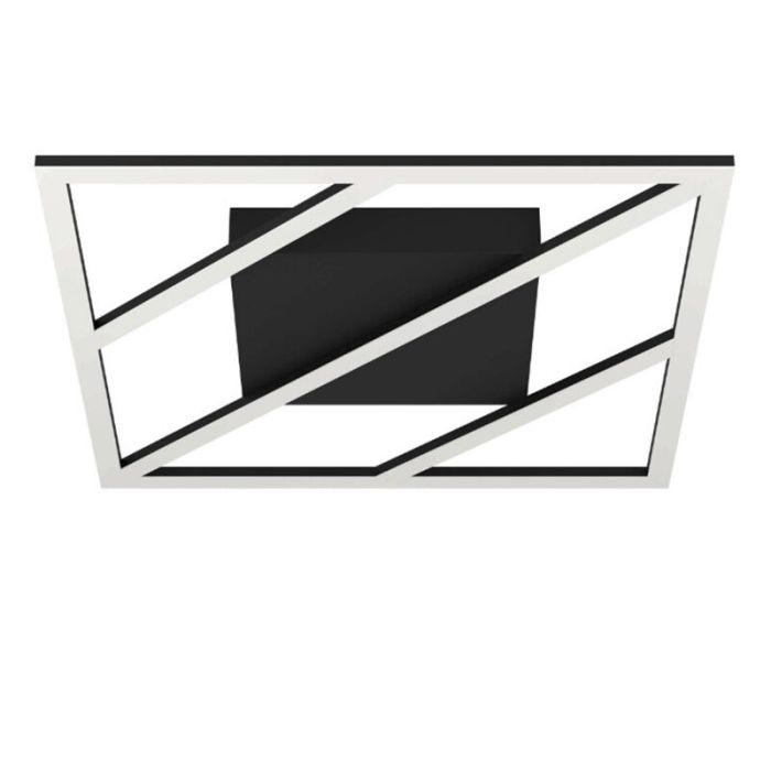 Zwarte design plafonnière aluminium, Kenley, 21W, warm tot koud wit verstelbare LED, 3-staps dimbaar