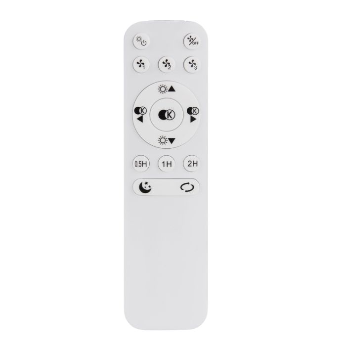 Zwarte design plafondventilator kunststof, Joske, 40W, warm tot koud wit verstelbare LED, met afstandsbediening