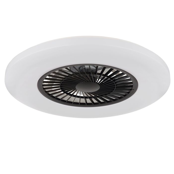 Witte moderne plafondventilator kunststof, Kjelt, 40W, RGBW LED, met afstandsbediening