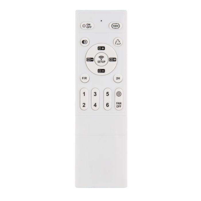 Zwarte moderne plafondventilator kunststof, Lenard, 40W, warm tot koud wit verstelbare LED, met afstandsbediening