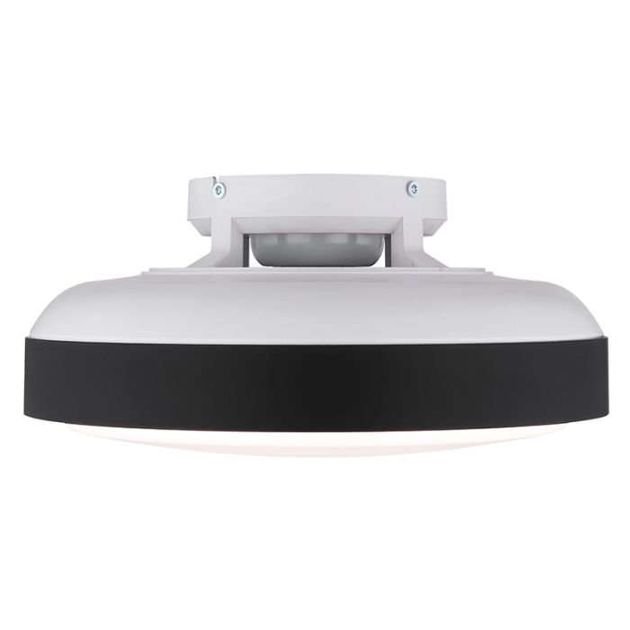 Zwarte moderne plafondventilator kunststof, Madhavi, 40W, warm tot koud wit verstelbare LED, met afstandsbediening