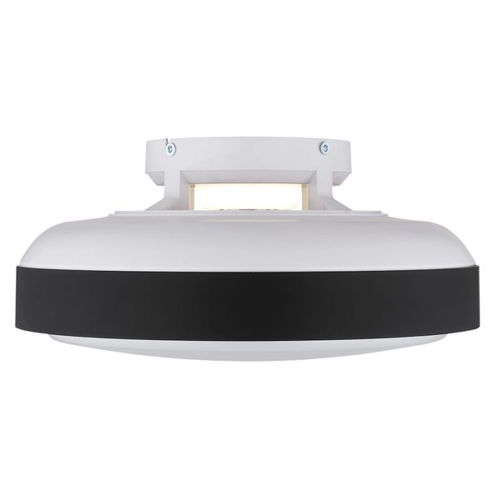 Zwarte moderne plafondventilator kunststof, Madhavi, 40W, warm tot koud wit verstelbare LED, met afstandsbediening