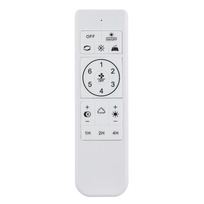 Zwarte moderne plafondventilator kunststof, Madhavi, 40W, warm tot koud wit verstelbare LED, met afstandsbediening