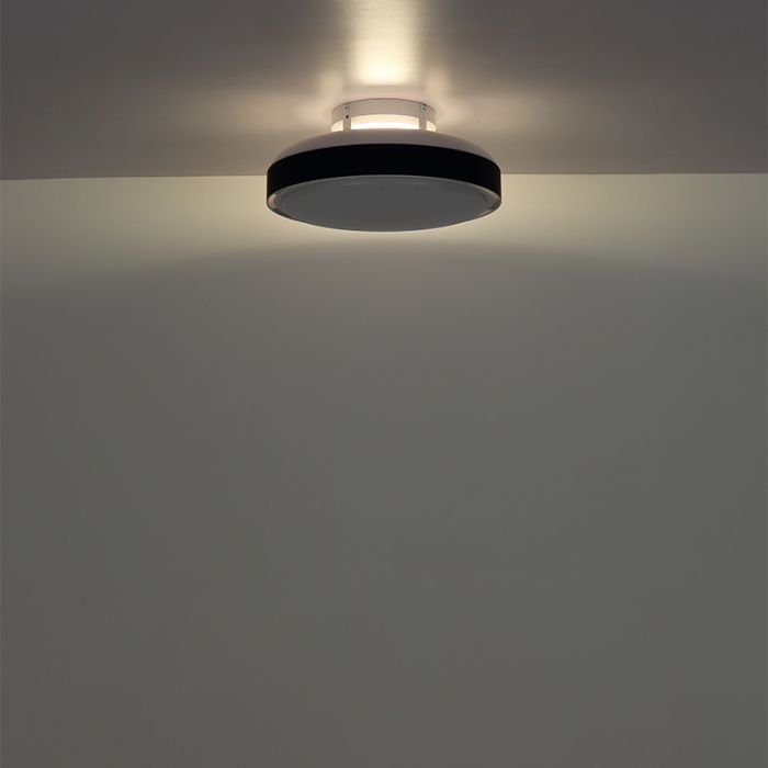 Zwarte moderne plafondventilator kunststof, Madhavi, 40W, warm tot koud wit verstelbare LED, met afstandsbediening