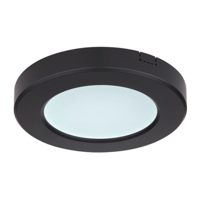 Zwarte plafonnière Cage, kunststof, 6W, geïntegreerd LED met verstelbare lichtkleur