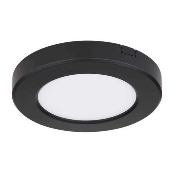 Zwarte plafonnière Cage, kunststof, 6W, geïntegreerd LED met verstelbare lichtkleur