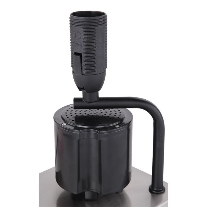 Moderne tafellamp Timur, zwart, metaal, met speaker