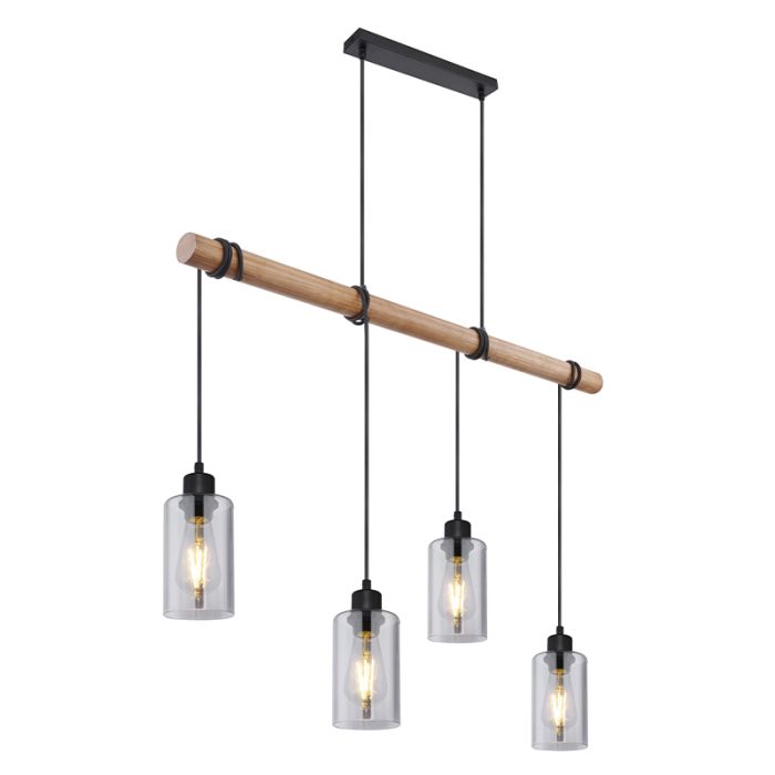 Landelijke hanglamp hout, Mariya