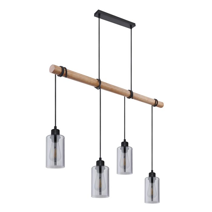 Landelijke hanglamp hout, Mariya