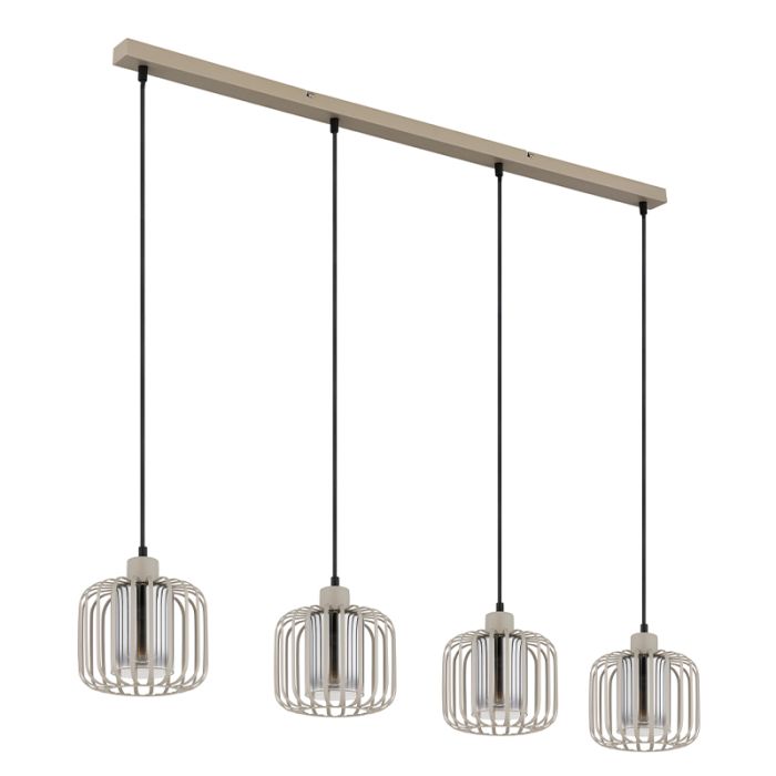 Beige industriële eettafel hanglamp metaal, Jolanda