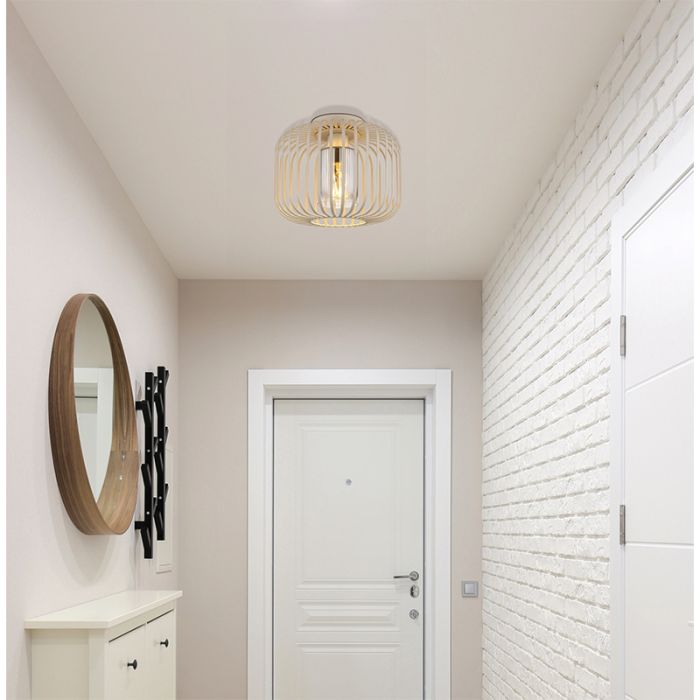 Beige industriële plafondlamp metaal, Jolanda