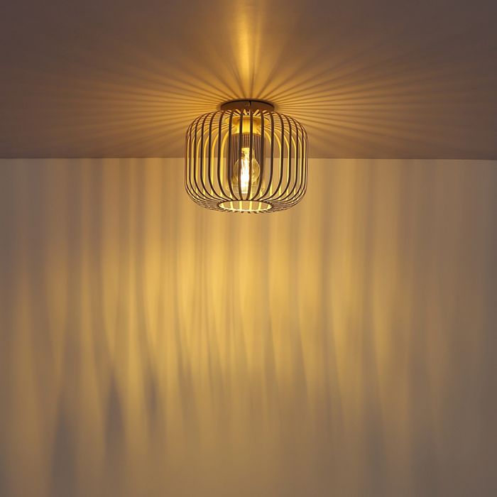 Beige industriële plafondlamp metaal, Jolanda