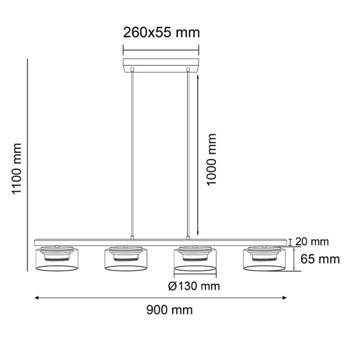 Amberkleurige design eettafel hanglamp metaal, Jamahl